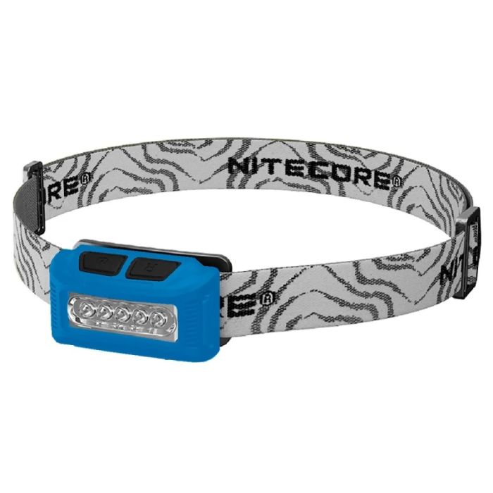Ліхтар налобний Nitecore NU10 (4xLED + RED LED, 160 люмен), синій