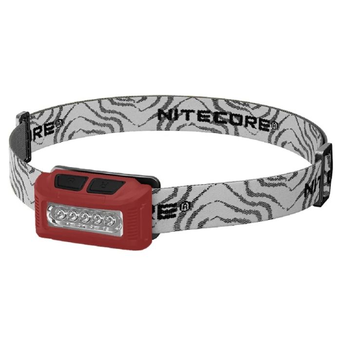 Ліхтар налобний Nitecore NU10 (4xLED + RED LED, 160 люмен), червоний