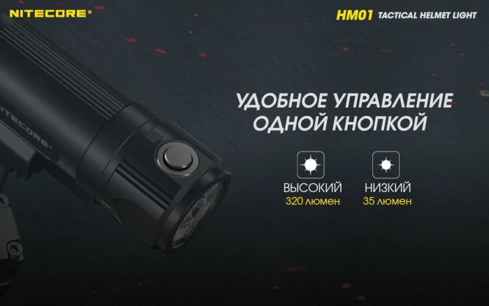 Ліхтар Nitecore HM01 (Luminus SST-20-W, 320 люмен, 2 режимів, 1  CR123)