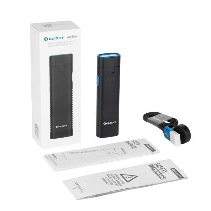 Ліхтар кишеньковий Olight Arkflex з поворотною головкою 90° Black