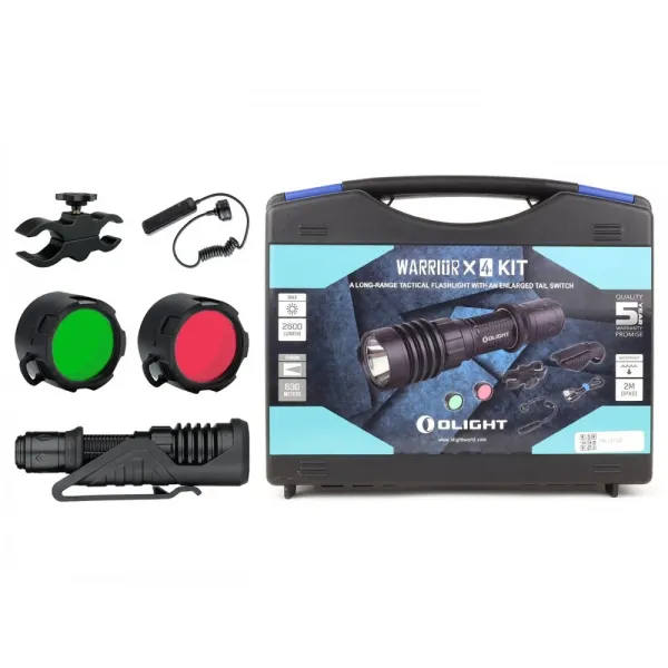 Набір Olight Warrior X 4 KIT Matte Black 4 Matte Black 2600 люменів