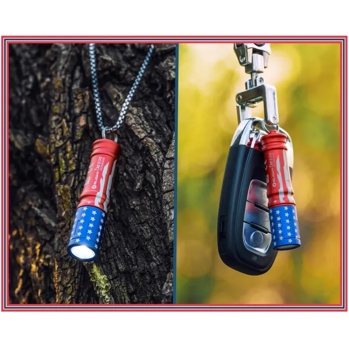 Ліхтар дармовіс Olight i3E EOS Keychain Flashlight Stars & Stripes Edition
