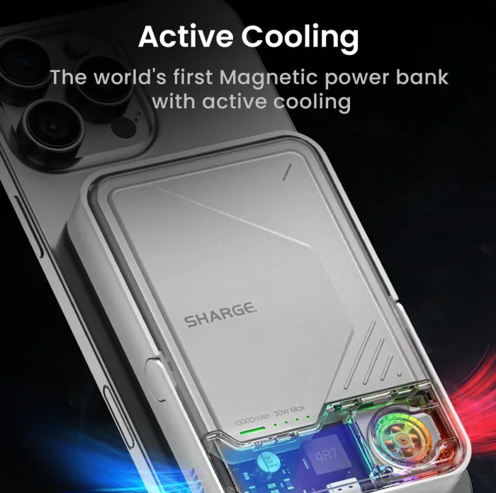 Магнітний бездротовий повербанк SHARGE ICEMAG 2 Power Bank 30w 10000 mAh