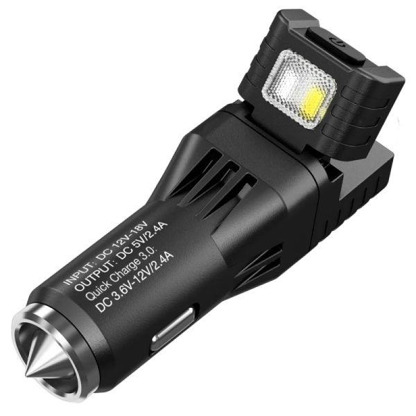 Ліхтар 2 в 1 Nitecore VCL10 від прикурювача + автомобільний зарядний пристрій (25 люмен, 2 режими)
